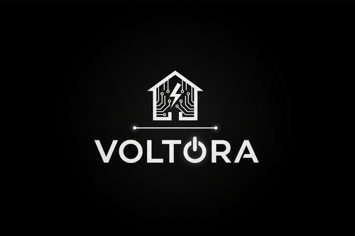 VOLTURA Smart Home Tech Logo with Design Elements